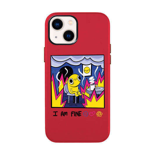 I AM FINE-iPhone 14 Leather Kılıf