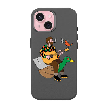 BIRDS OF A FEATHER-iPhone 15 Leather Premium Kılıf MagSafe Özellikli