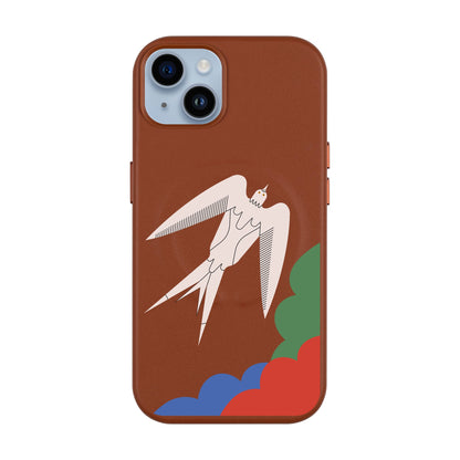 L’OISEAU LIBRE-iPhone 14 Plus Leather Kılıf MagSafe Özellikli