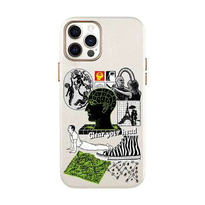 CLEAR YOUR HEAD-iPhone 12 Leather Kılıf
