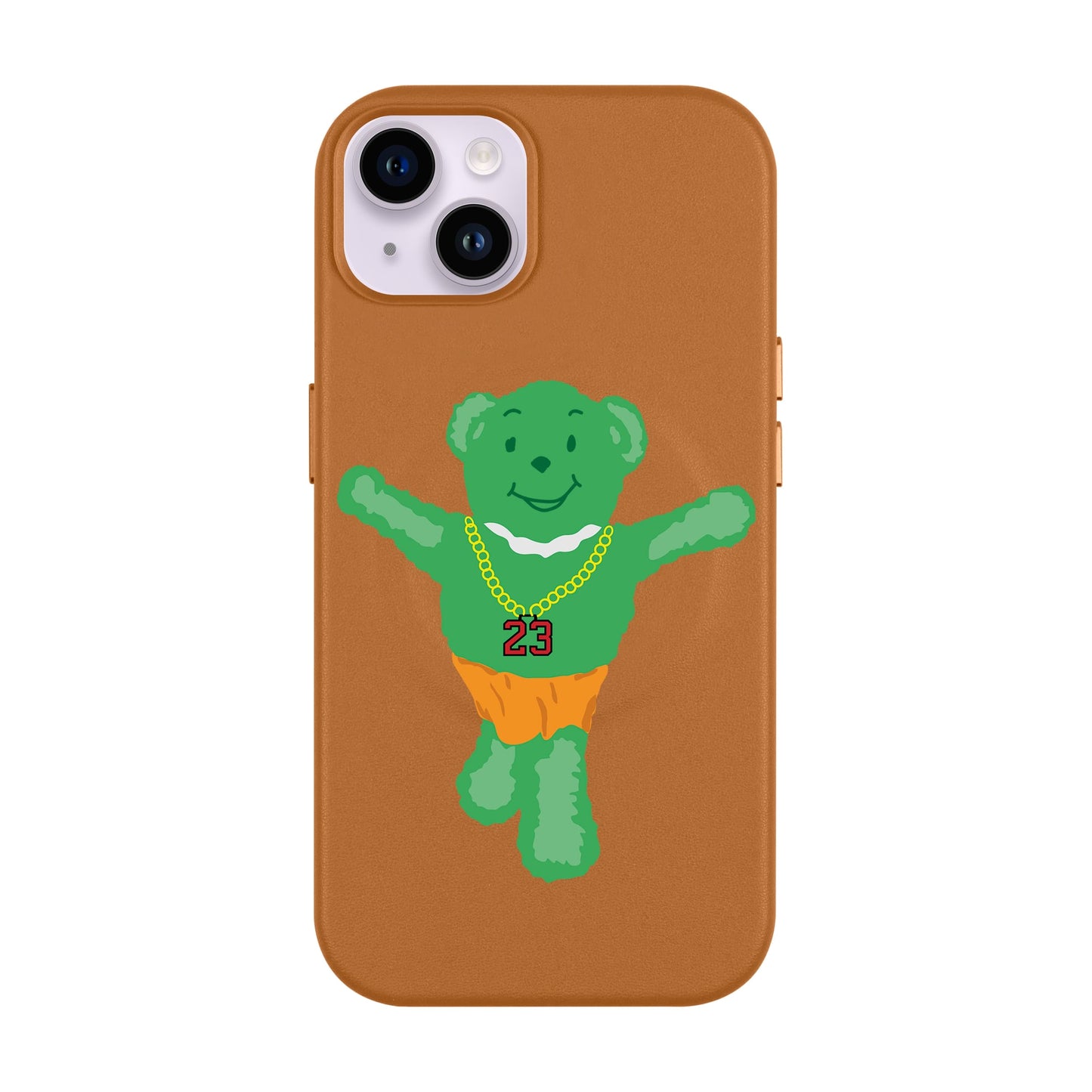 GREEN BEAR-iPhone 14 Plus Leather Kılıf MagSafe Özellikli