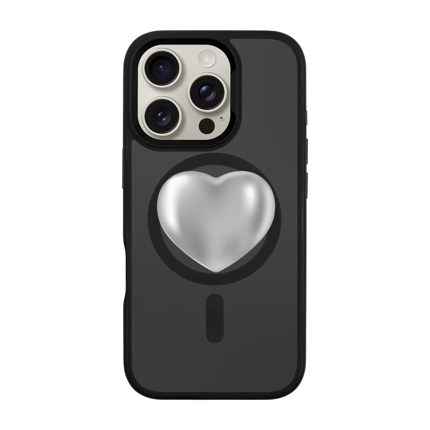 SILVER HEART-iPhone 16 Pro Rise Kılıf MagSafe Özellikli