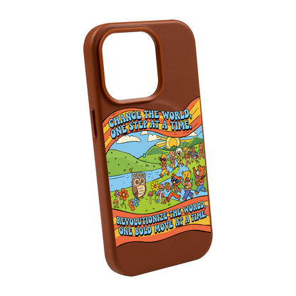 CHANGE THE WORLD-iPhone 11 Leather Kılıf MagSafe Özellikli