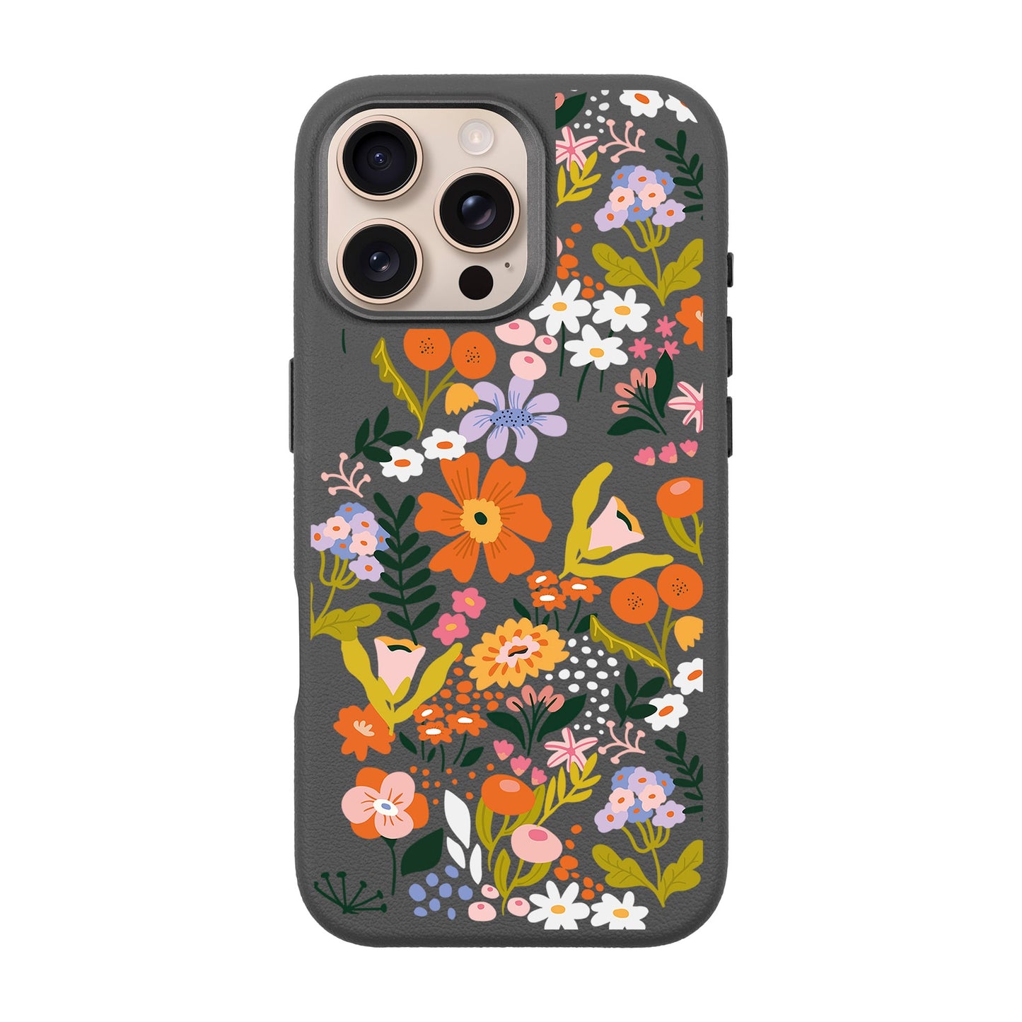 FLOWER-iPhone 16 Pro Max Leather Premium Kılıf MagSafe Özellikli