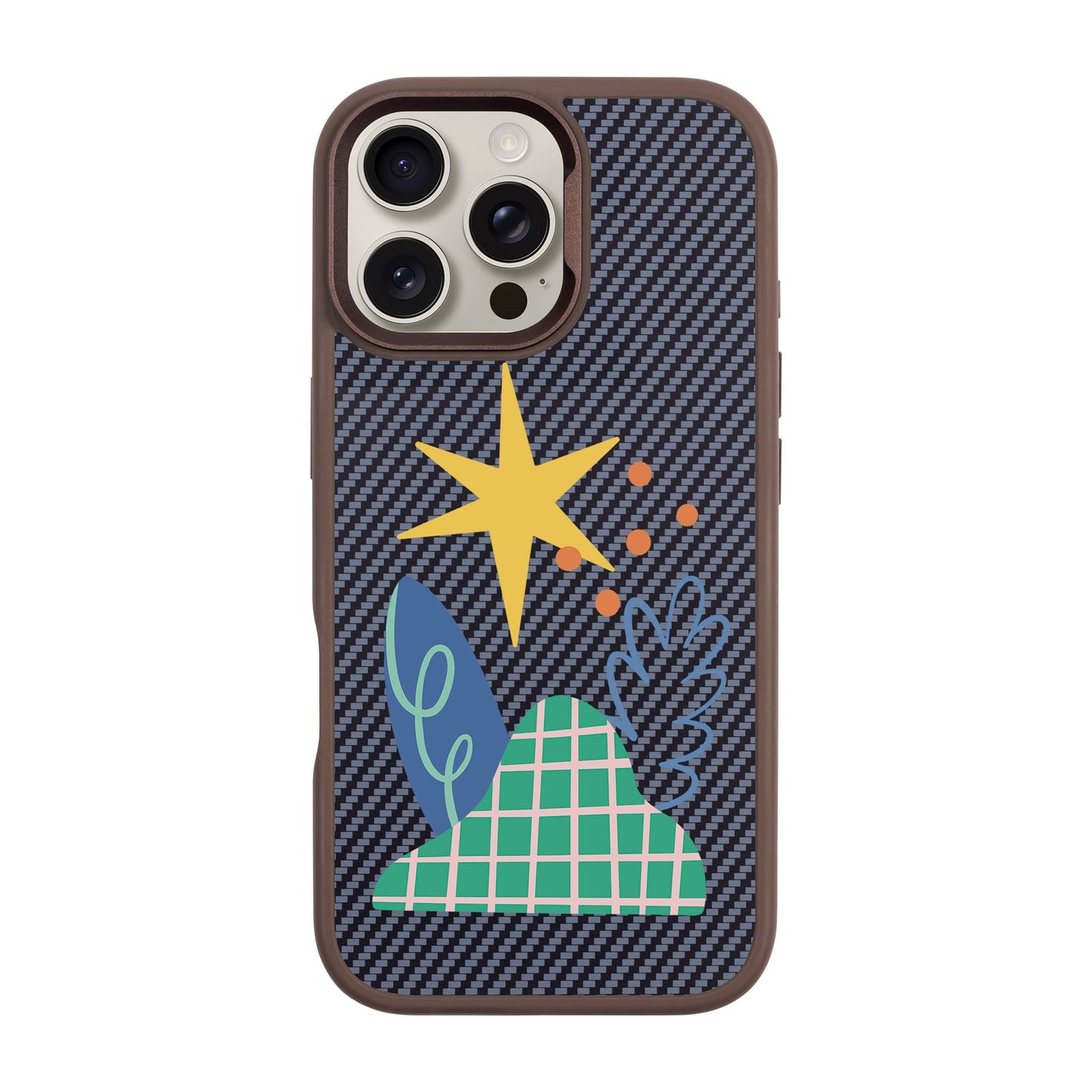 LITTLE NATURE-iPhone 16 Pro Max Plaid Kılıf MagSafe Özellikli