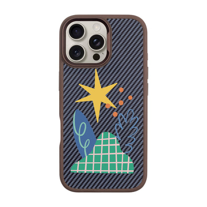 LITTLE NATURE-iPhone 16 Pro Max Plaid Kılıf MagSafe Özellikli