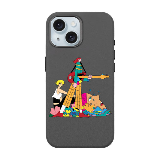 HER BAND-iPhone 15 Leather Premium Kılıf MagSafe Özellikli