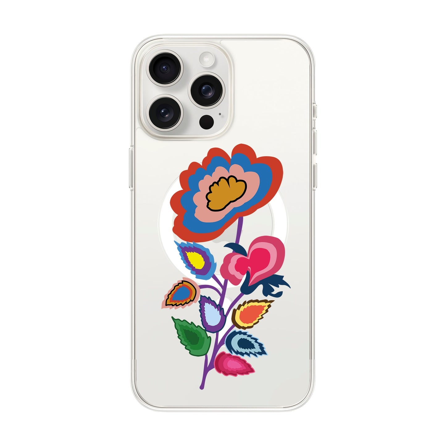 KNITTED FLOWER-iPhone 15 Pro Max Solid Kılıf MagSafe Özellikli