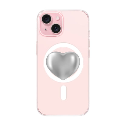 SILVER HEART-Solid Kılıf MagSafe Özellikli - iPhone 15