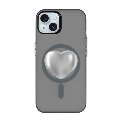 SILVER HEART-iPhone 15 Plus Hold Kılıf MagSafe Özellikli