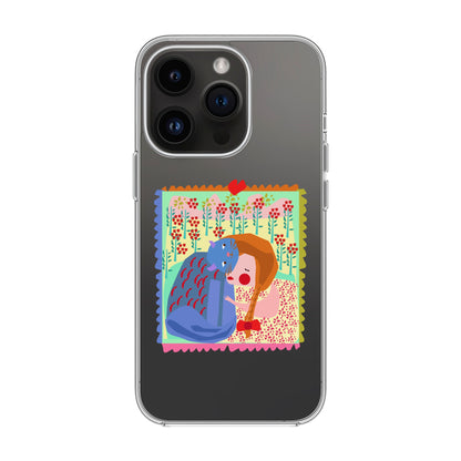 KEDİ POSTA PULU-iPhone 14 Pro Solid Kılıf