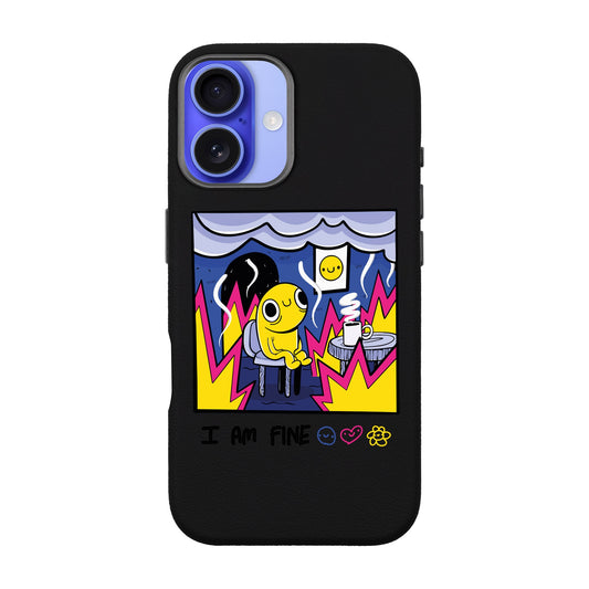 I AM FINE-iPhone 16 Leather Premium Kılıf MagSafe Özellikli