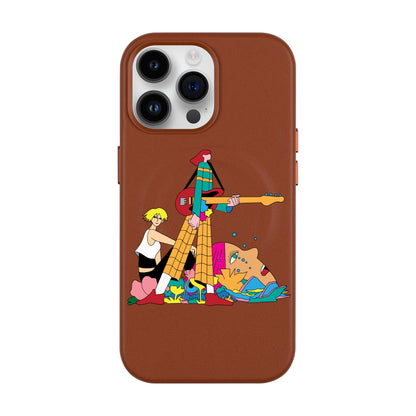 HER BAND-iPhone 14 Pro Max Leather Kılıf MagSafe Özellikli