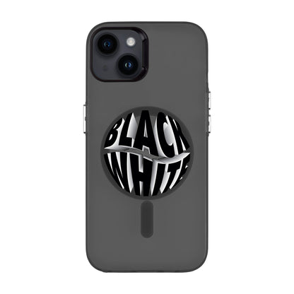 BLACK WHITE-iPhone 14 Plus Hold Kılıf MagSafe Özellikli