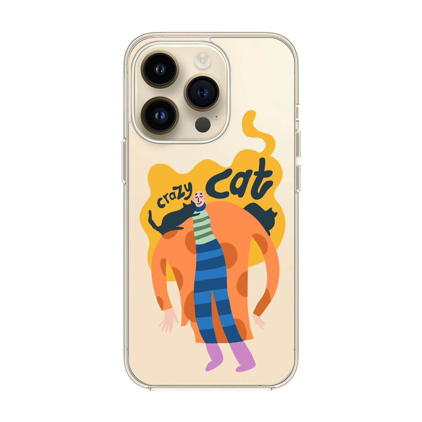 CRAZY CAT-iPhone 14 Pro Solid Kılıf