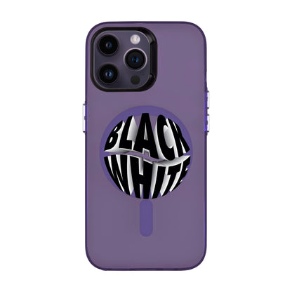 BLACK WHITE-iPhone 14 Pro Max Hold Kılıf MagSafe Özellikli