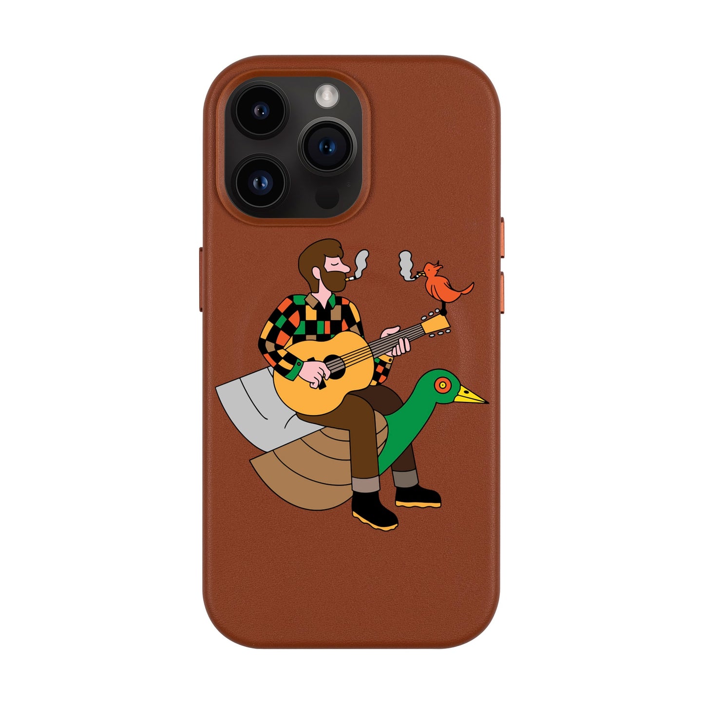 BIRDS OF A FEATHER-iPhone 14 Pro Max Leather Kılıf MagSafe Özellikli