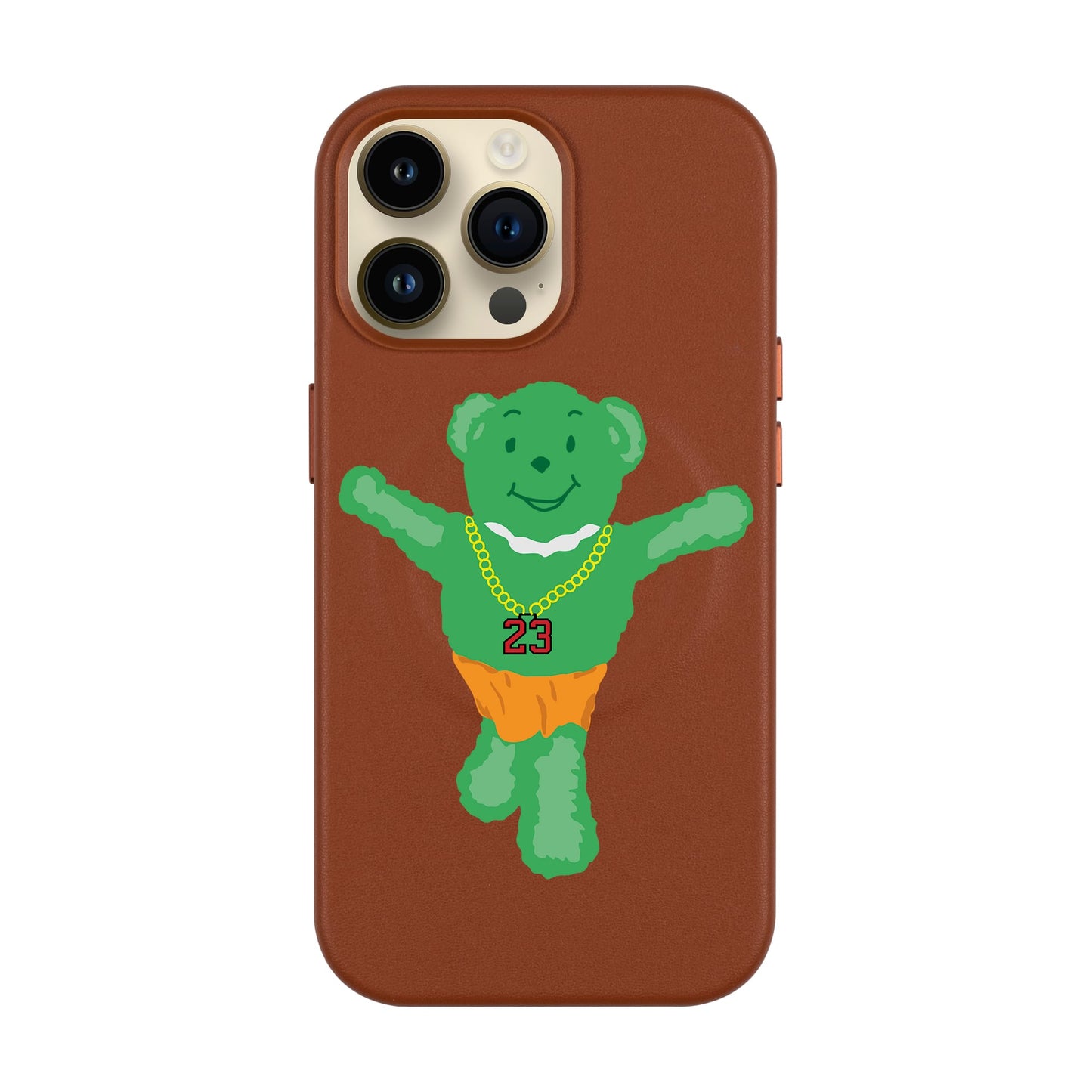 GREEN BEAR-iPhone 14 Pro Max Leather Kılıf MagSafe Özellikli