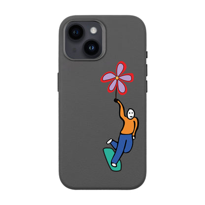 SKATEBOARDER-iPhone 14 Leather Premium Kılıf MagSafe Özellikli