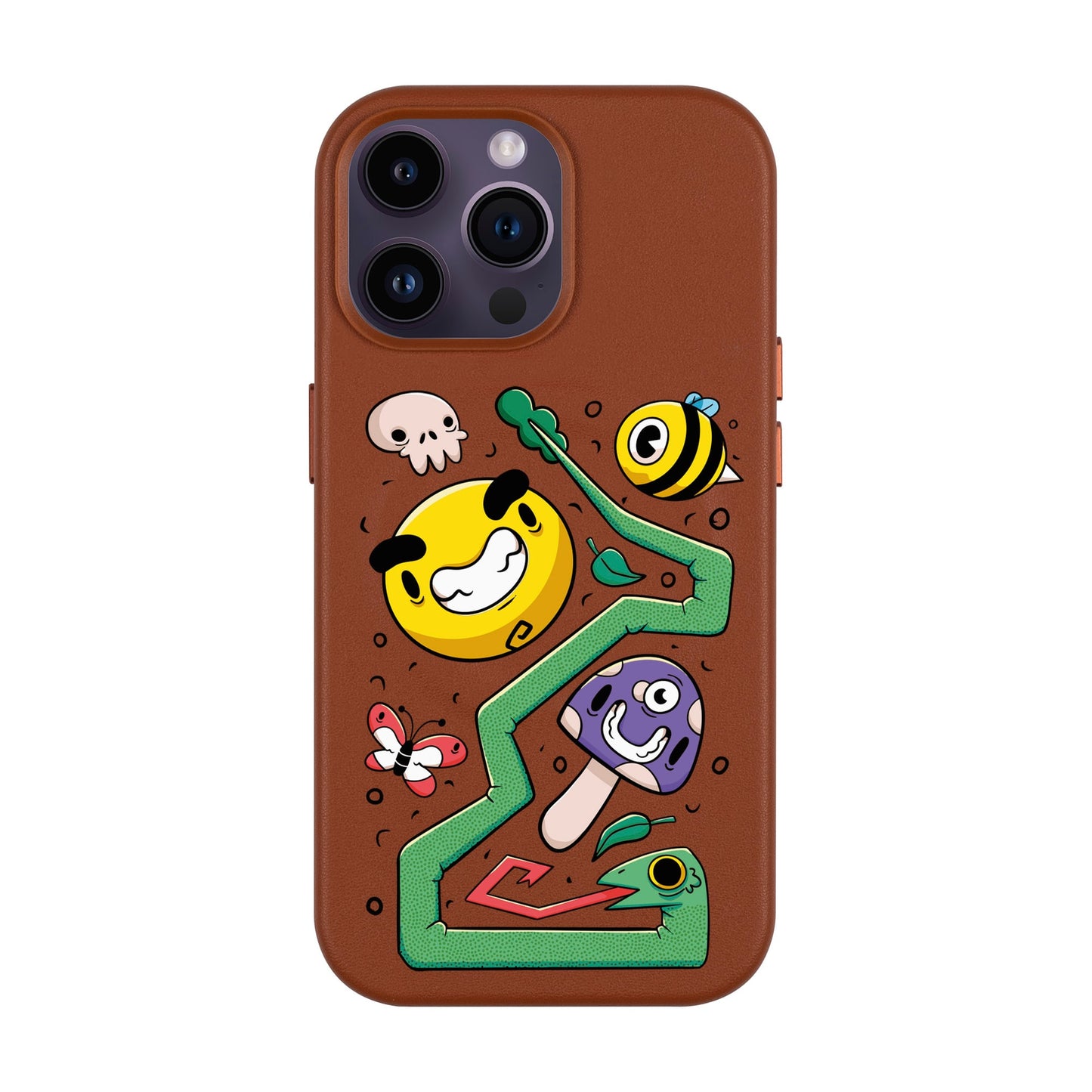NADUR-iPhone 14 Pro Max Leather Kılıf MagSafe Özellikli