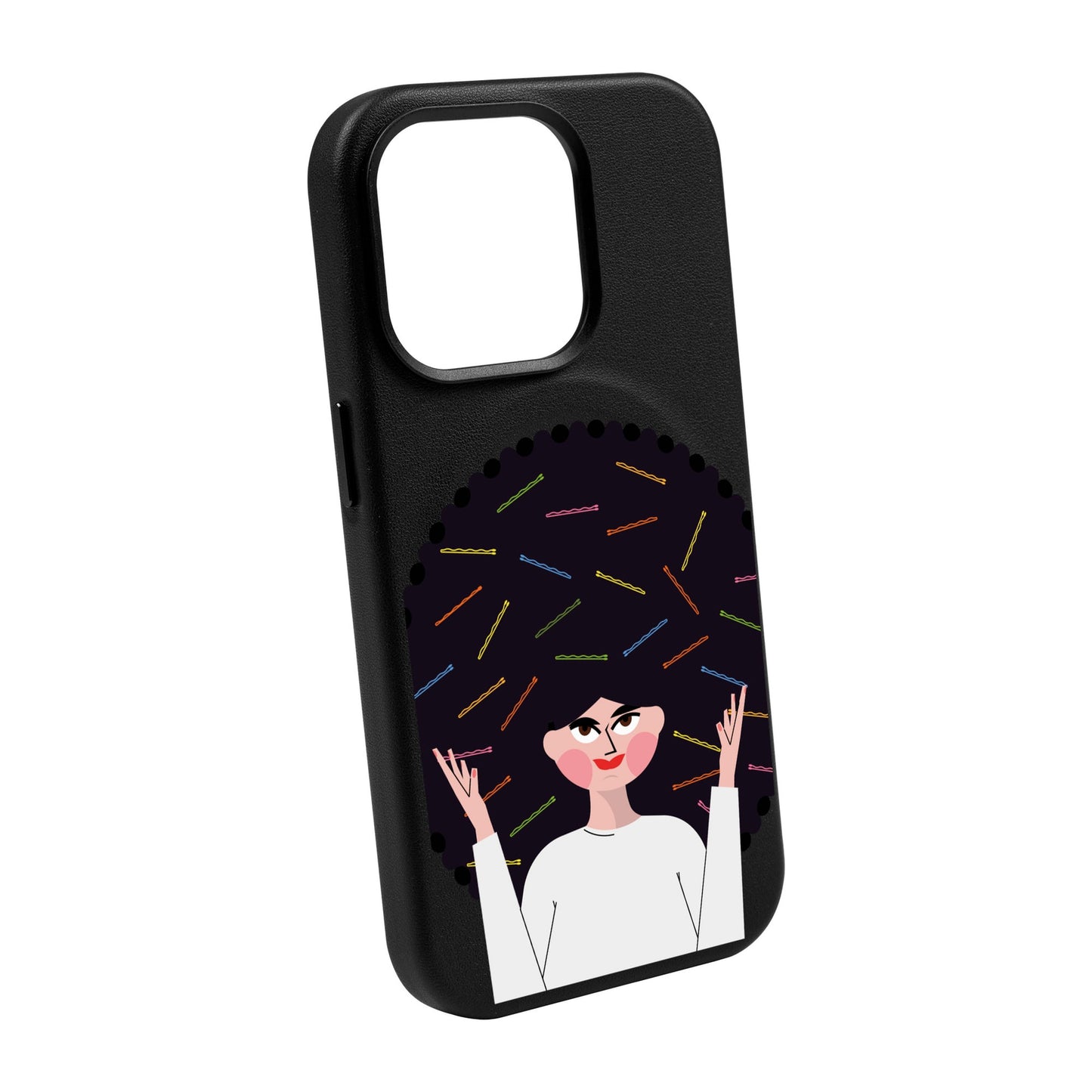 TANGLES OF HAPPINESS-Leather Kılıf MagSafe Özellikli - iPhone 13