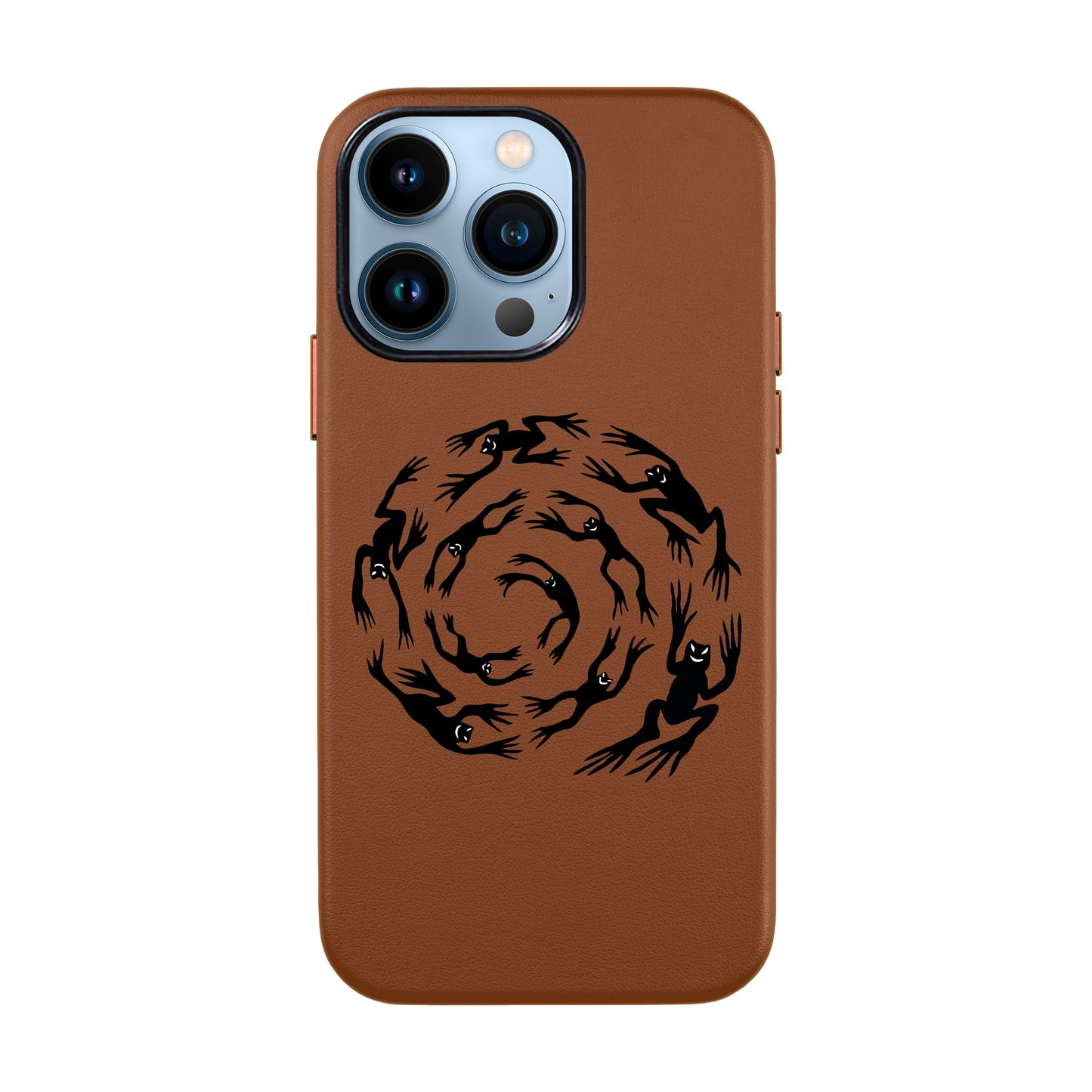 SWIRLING FROG-iPhone 13 Pro Leather Kılıf