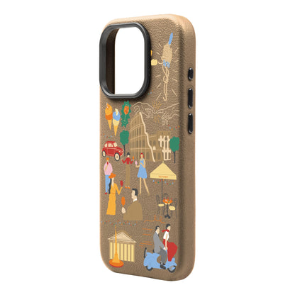 ROMA-iPhone 16 Pro Leather Premium Kılıf MagSafe Özellikli
