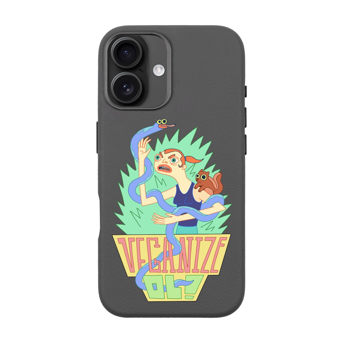 VEGANİZE-iPhone 16 Leather Premium Kılıf MagSafe Özellikli