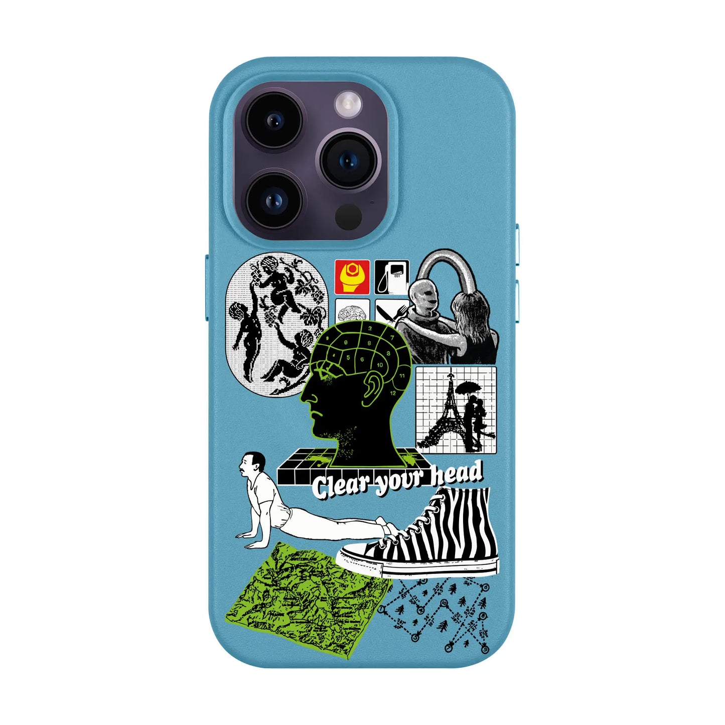 CLEAR YOUR HEAD-iPhone 14 Pro Leather Kılıf MagSafe Özellikli