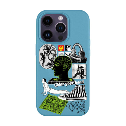 CLEAR YOUR HEAD-iPhone 14 Pro Leather Kılıf MagSafe Özellikli