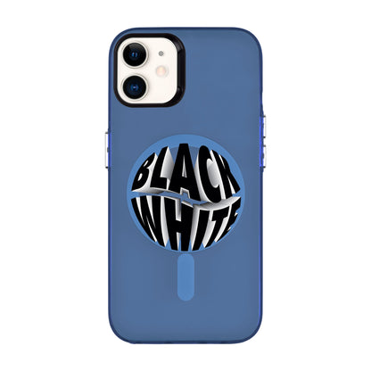 BLACK WHITE-iPhone 11 Hold Kılıf MagSafe Özellikli