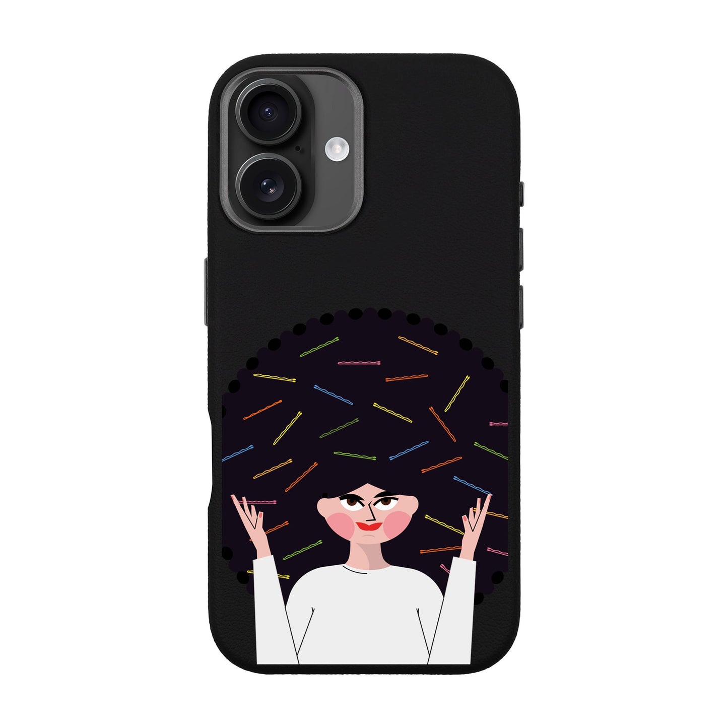 TANGLES OF HAPPINESS-iPhone 16 Plus Leather Premium Kılıf MagSafe Özellikli