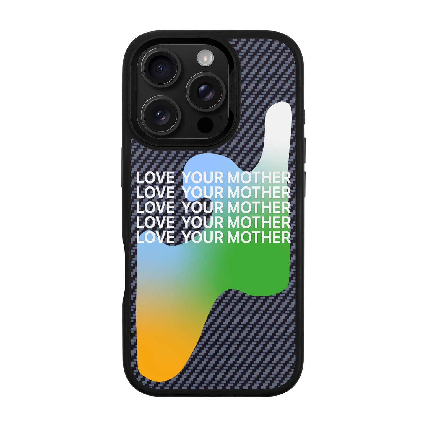 LOVE YOUR MOTHER-iPhone 16 Pro Plaid Kılıf MagSafe Özellikli
