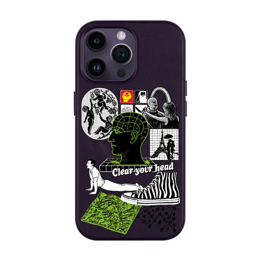 CLEAR YOUR HEAD-iPhone 14 Pro Max Leather Kılıf MagSafe Özellikli