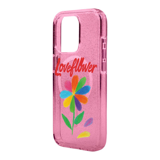 LOVE FLOWER-iPhone 15 Pro Max Shiny Kılıf MagSafe Özellikli