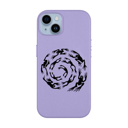 SWIRLING FROGS-iPhone 14 Plus Leather Kılıf MagSafe Özellikli