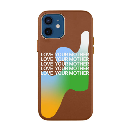 LOVE YOUR MOTHER-iPhone 12 Mini Leather Kılıf