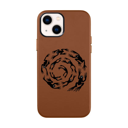 SWIRLING FROG-iPhone 13 Leather Kılıf