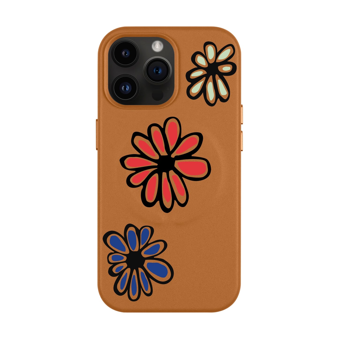 FLORIST-iPhone 14 Pro Max Leather Kılıf MagSafe Özellikli