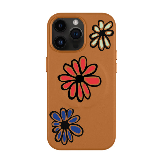 FLORIST-iPhone 14 Pro Max Leather Kılıf MagSafe Özellikli