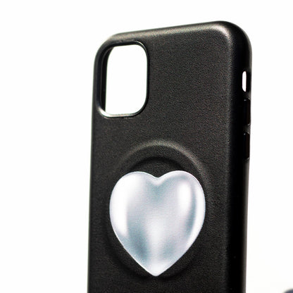 SILVER HEART-Leather Kılıf MagSafe Özellikli - iPhone 11