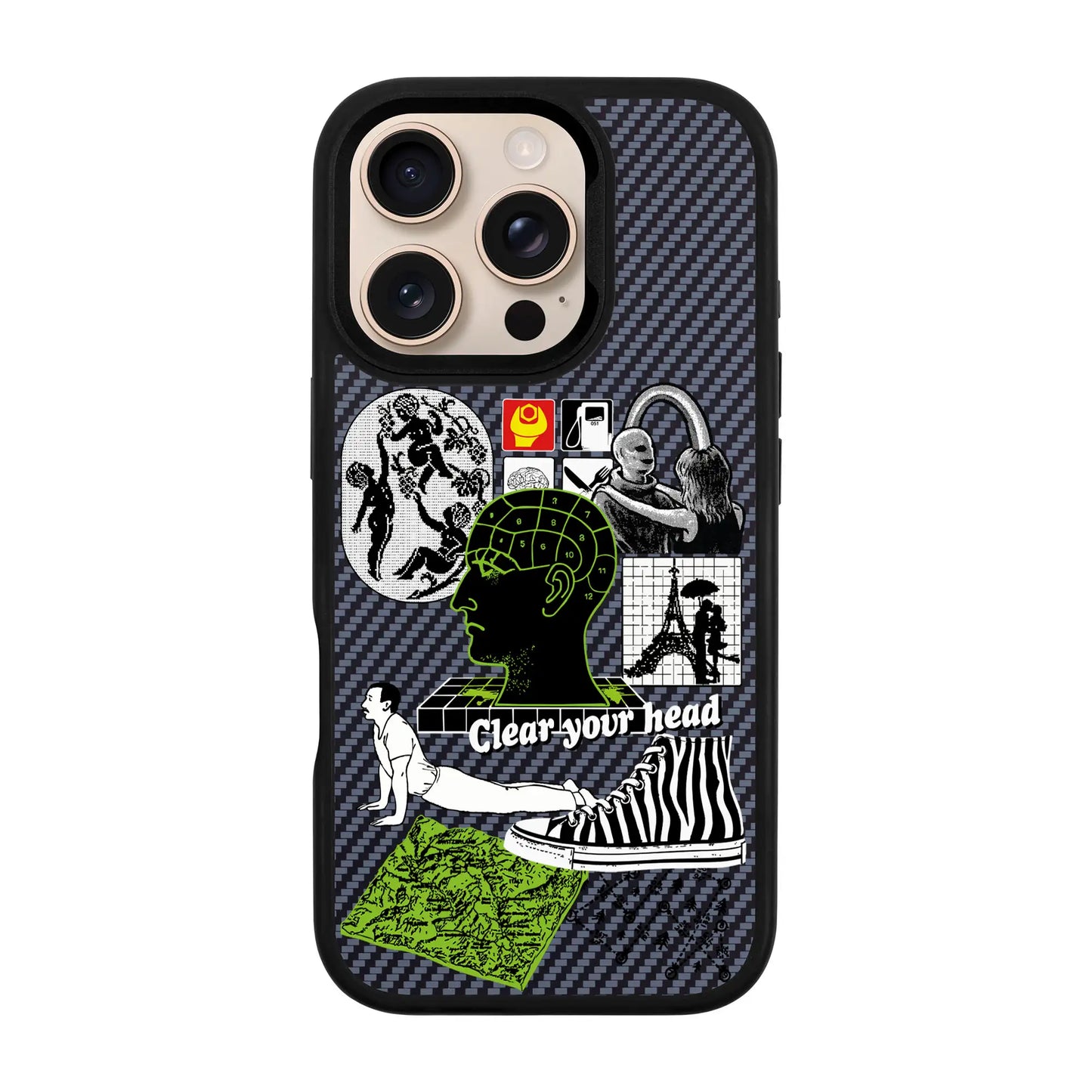 CLEAR YOUR HEAD-iPhone 16 Pro Plaid Kılıf MagSafe Özellikli