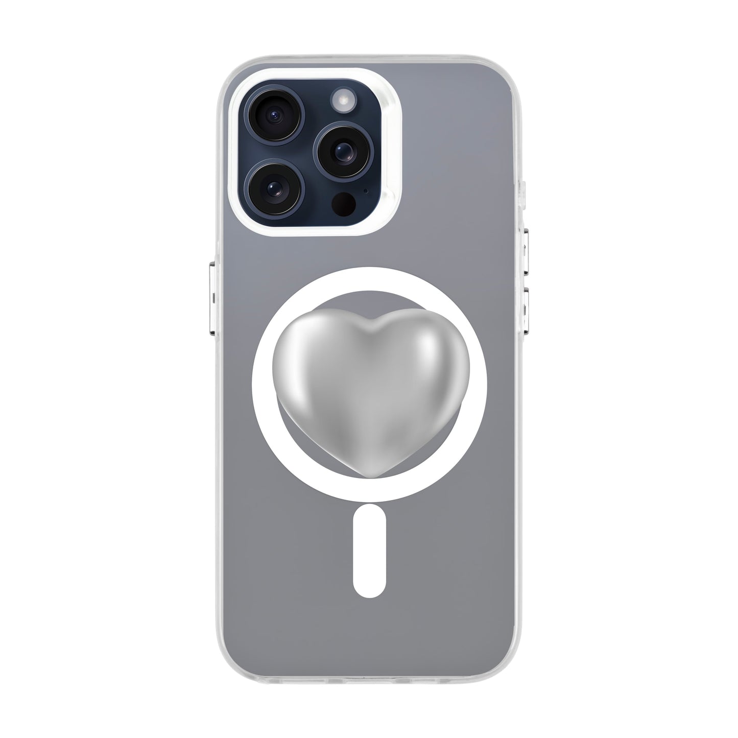 SILVER HEART-iPhone 15 Pro Max Hold Kılıf MagSafe Özellikli