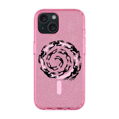 SWIRLING FROGS-iPhone 15 Shiny Kılıf MagSafe Özellikli