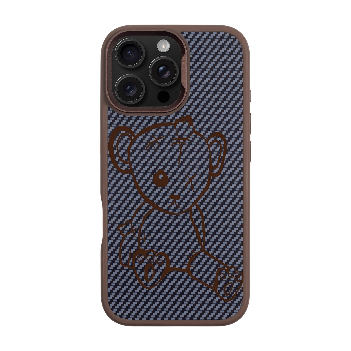BABY BEAR-iPhone 16 Pro Max Plaid Kılıf MagSafe Özellikli