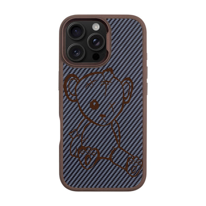 BABY BEAR-iPhone 16 Pro Max Plaid Kılıf MagSafe Özellikli