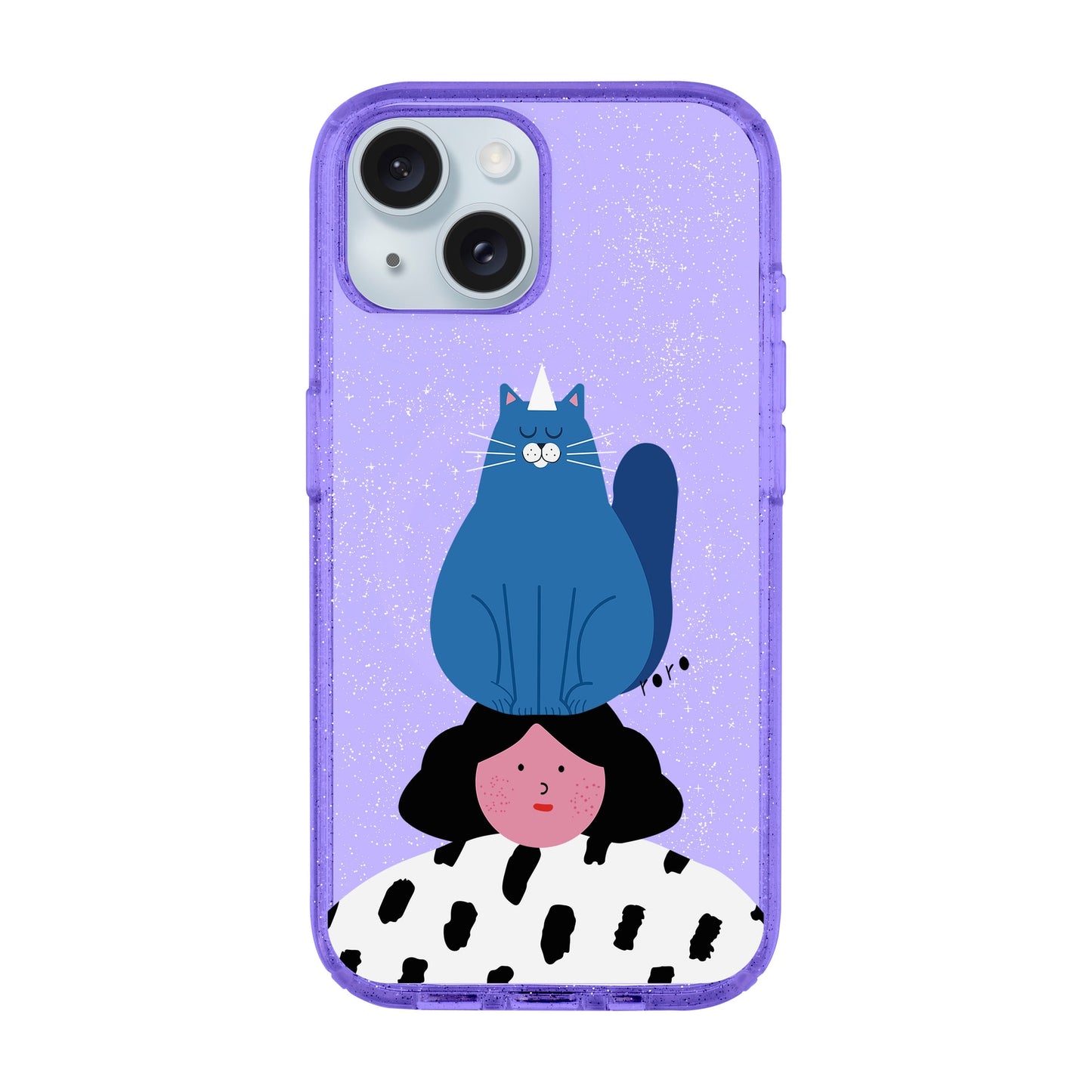 NAUGHTY CAT-iPhone 14 Plus Shiny Kılıf MagSafe Özellikli