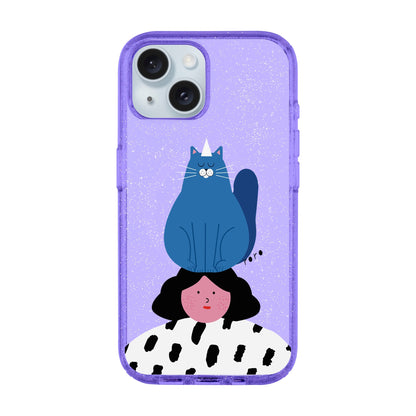 NAUGHTY CAT-iPhone 14 Plus Shiny Kılıf MagSafe Özellikli