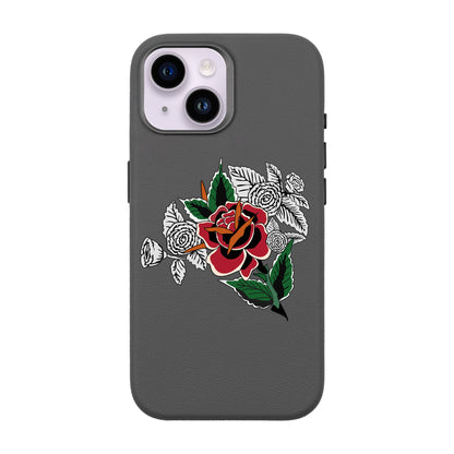 DRY ROSE-iPhone 13 Leather Premium Kılıf MagSafe Özellikli