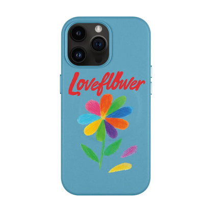 LOVE FLOWER-iPhone 14 Pro Max Leather Kılıf MagSafe Özellikli